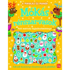   A Mikulás és manói - Mókás rénszarvasok - Pufi matricás foglalkoztatókönyv §K