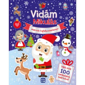   Vidám Mikulás - Matricás foglalkoztatókönyv több mint 100 varázslatos matricával §K