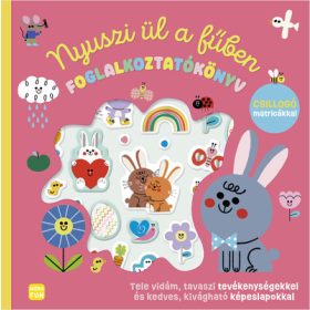   Foglalkoztató: Nyuszi ül a fűben - Foglalkoztatókönyv csillogó matricákkal
