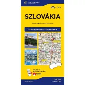 Térkép: Szlovákia autótérkép (keményborítós)