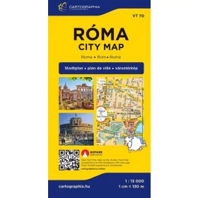   Térkép: Róma keményborítós várostérkép 1:13000 [VT 70]