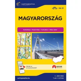 Térkép: Magyarország autóatlasz 1:250 000 (új kiadás)