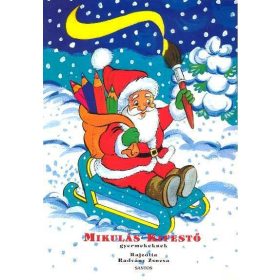 Mikulás kifestő gyermekeknek