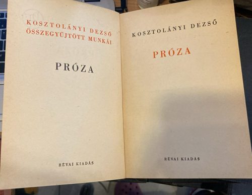 Kosztolányi Dezső művei 9 kötet (antikvár)