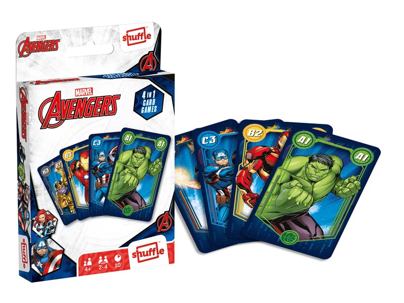 Kártya: Marvel - Bosszúállok, 4 az 1-ben játék kártya